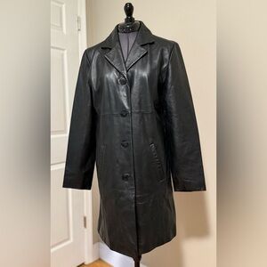 Gently Worn Outdoor Exchange Black Leather Coat